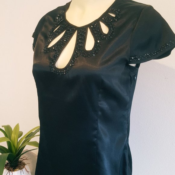 JEWLED SATIN BLOUSE - Picture 3 of 6